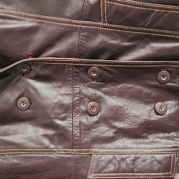 Genuine Leather Lined Coat - Picture 5 of 17